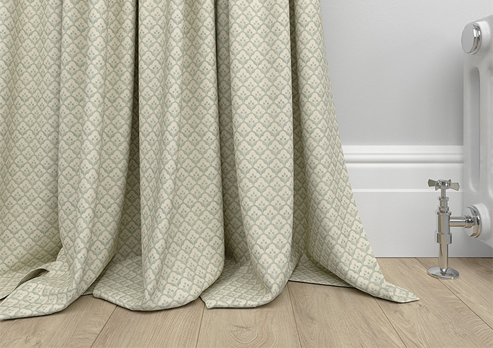 Trellis Prints, Scallop and Bud Green - Made to Measure Curtains - Image 6